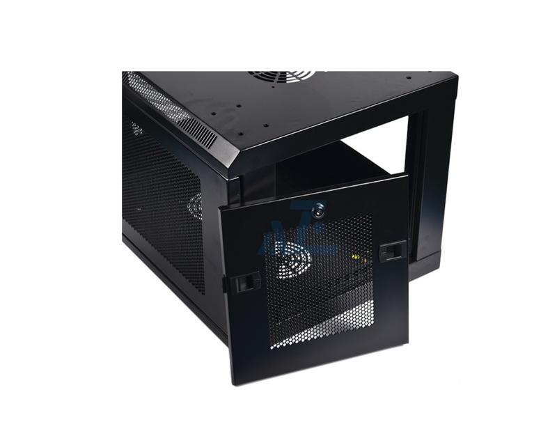 Wall Mount Mini Rack Enclosure, 6U, Black, 370H x 600W x 450D mm | AZE